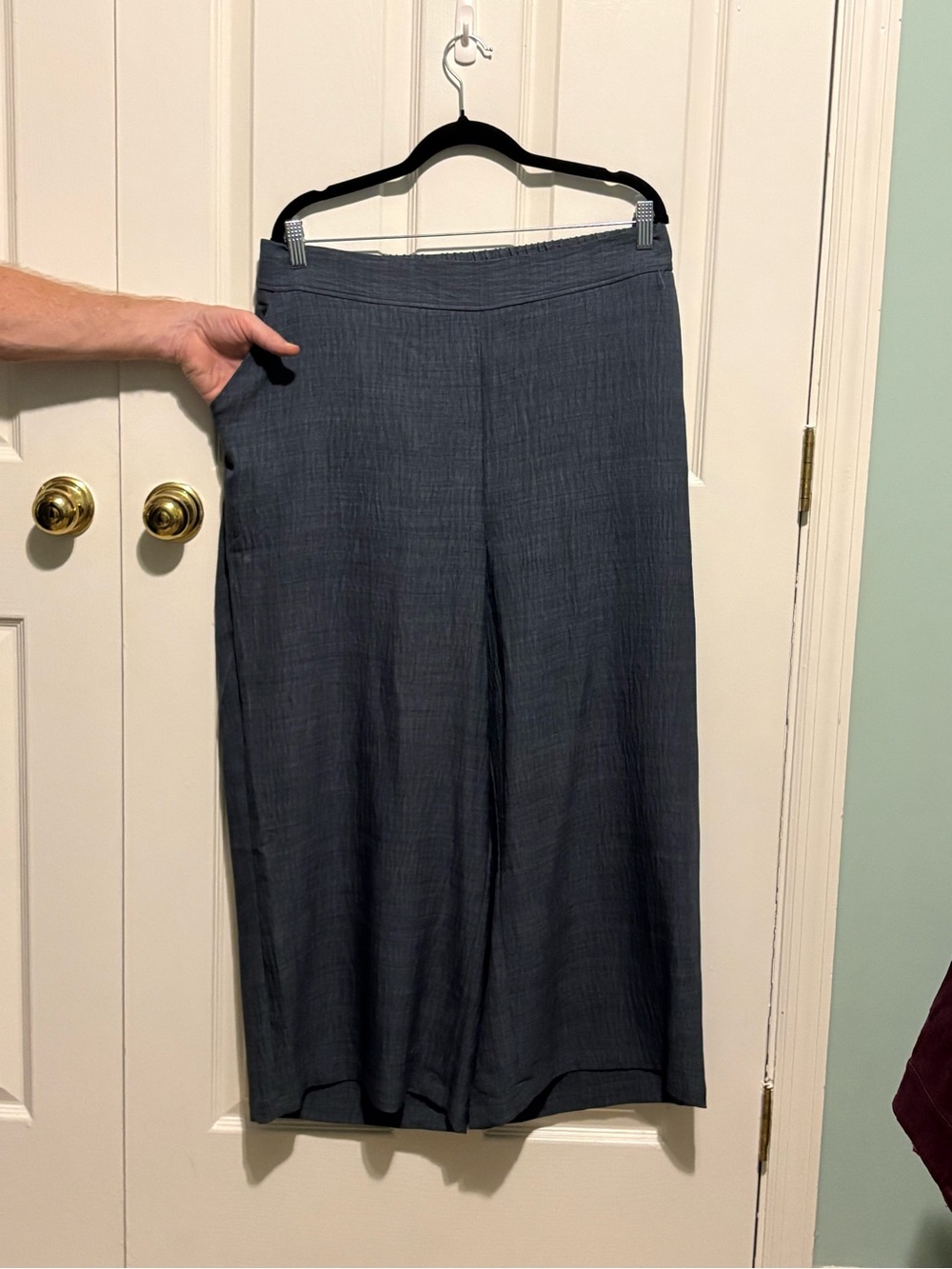 Blue Wide Leg Pants - Picture 3 of 5